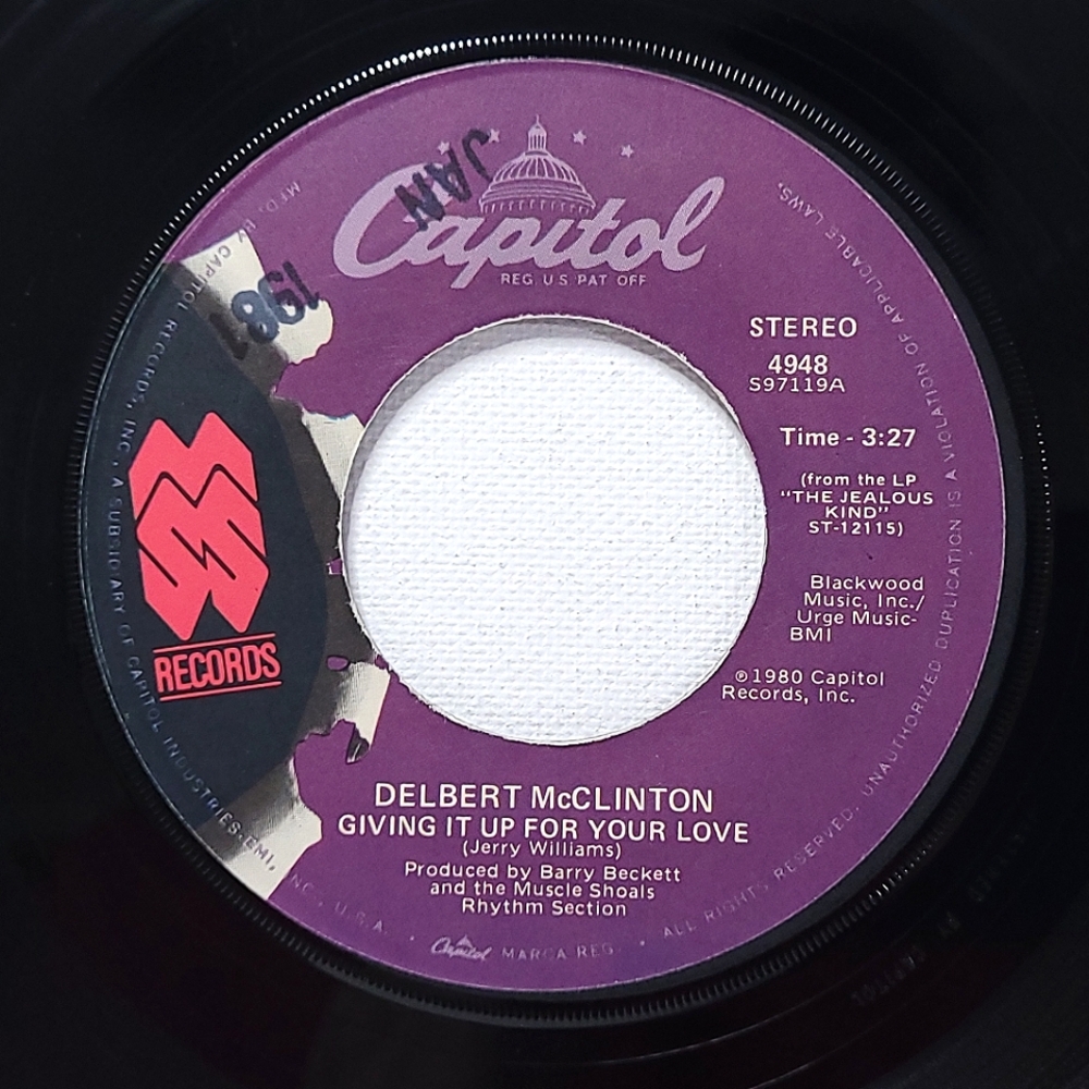 Delbert Mcclinton Vinyl 45 Giving It Up For Your Love / My Sweet Baby VG+ Rock